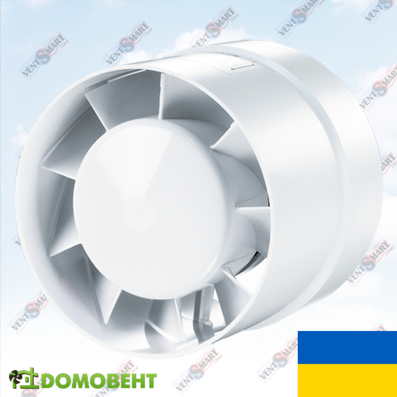Канальний осьовий вентилятор Домовент 125 ВКО