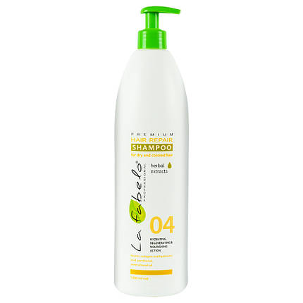 Шампунь La Fabelo Premium 04 Hair Repair відновлення для сухого та фарбованого волосся 1000 мл, фото 1