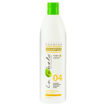 Шампунь La Fabelo Premium 04 Hair Repair відновлення для сухого та фарбованого волосся 500 мл, фото 1