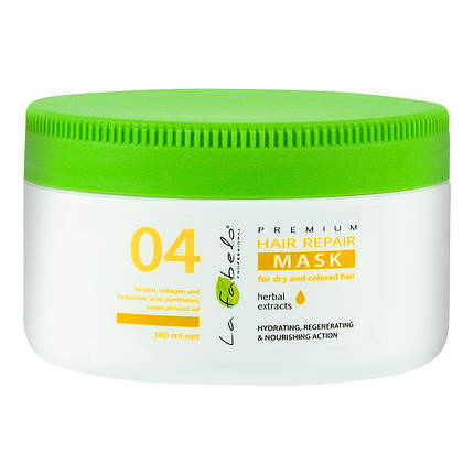 Маска La Fabelo Premium 04 Hair Repair відновлення для сухого та фарбованого волосся 300 мл, фото 1