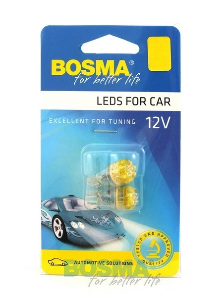 Світлодіодна лампа T13 5xLED YELLOW (жовтий) 2 шт. BOSMA