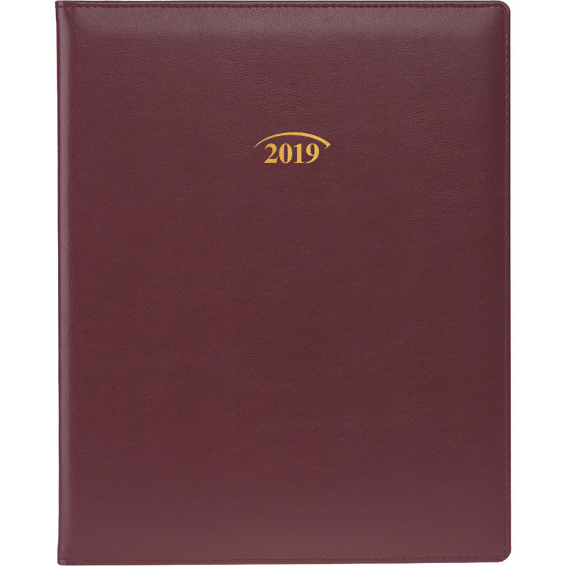 Тижневик 2019 Бюро Soft бордовий