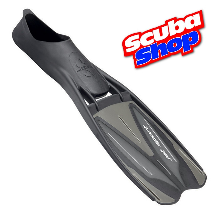 Ласти Scubapro Jet Sport Full Foot для плавання, чорно-сірі