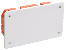 Коробка КМ41006 розпаячна для твердих стін 172x96x45 (з саморізами, з кришкою)