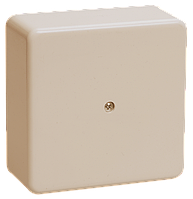 Коробка КМ41212-02 розпаячна для о/п 75х75х20 мм слонова кістка (6 клем 6мм2)