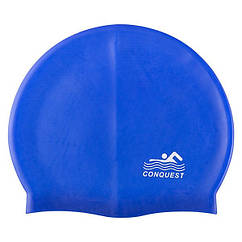 Шапочка для плавання Сonquest Classic Silicone 01 синя