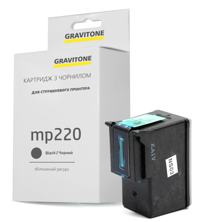 Сумісний картридж Canon MP220 чорний, збільшений ресурс (25 мл) Gravitone