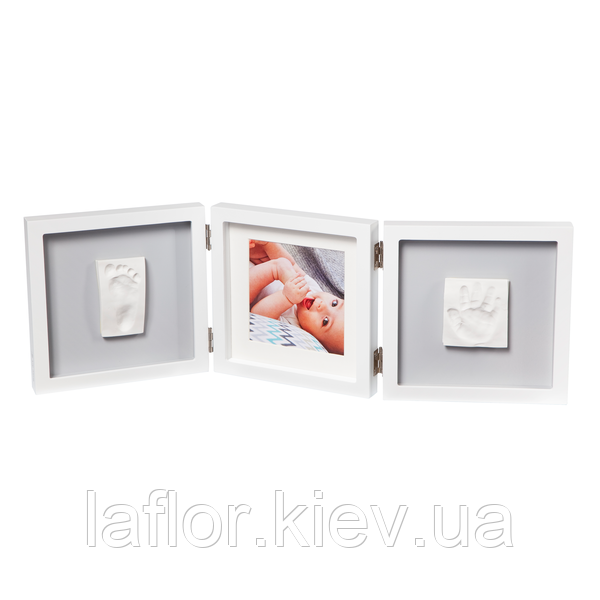 Рамка для фото Baby Art Double Print Frame white&grey