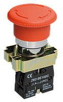 Кнопка управління LAY5-BS542 "Грибок" аварійна з фіксацією поворотна ІЕК