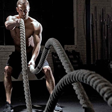 Канат для кроссфіту 9 м (бойовий канат) Crossfit Battle Rope для тренування сили і витривалості (LS3676-9)