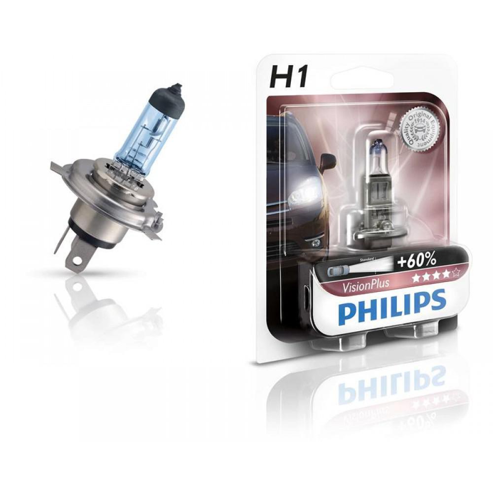 Галогенна лампа Philips H1 VisionPlus 12258VPB1 (1шт.)