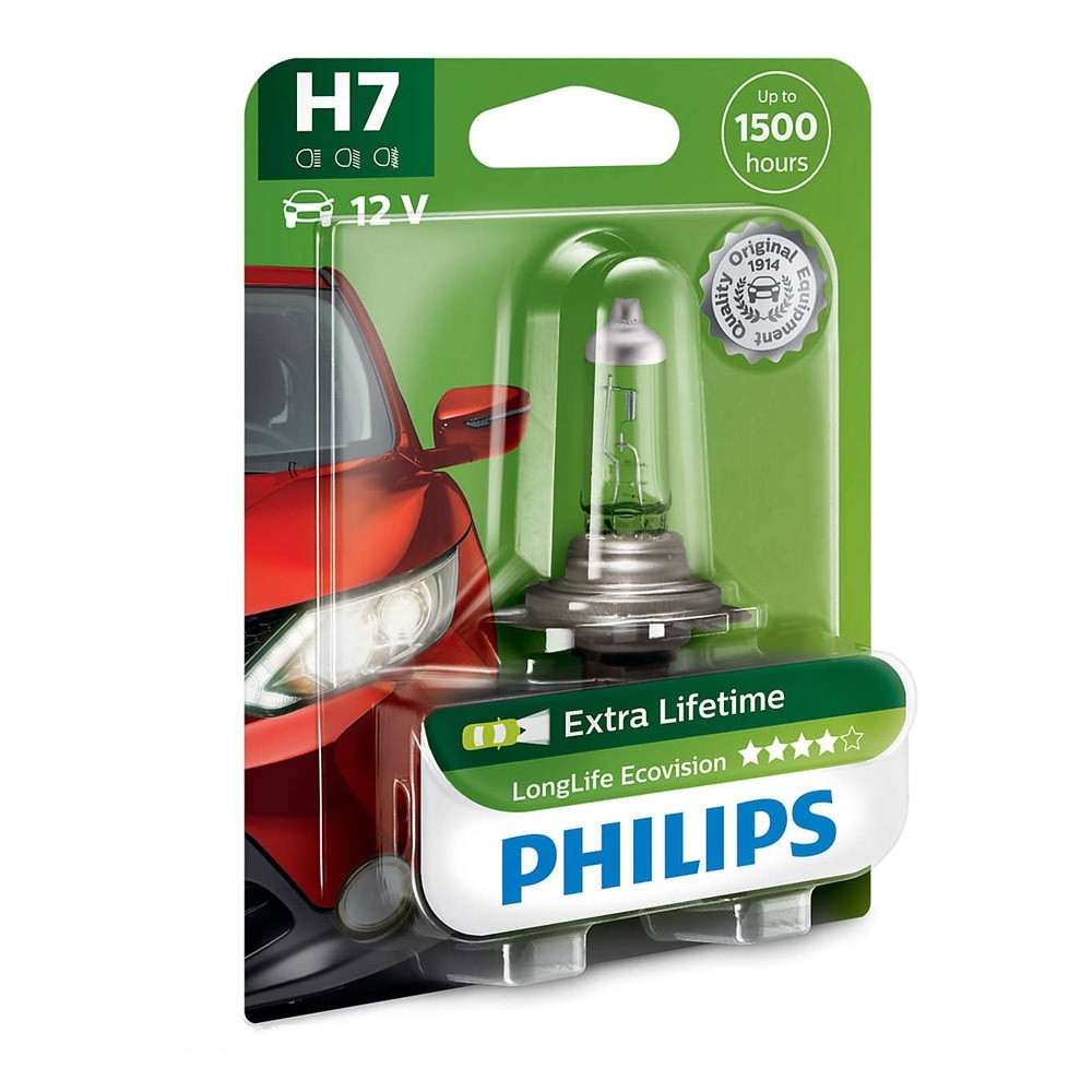 Галогенна лампа Philips H7 LongLife EcoVision 12972LLECOB1 (1шт.)