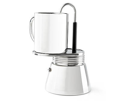 Гейзерна кавоварка GSI Outdoors MiniEspresso Set 4 Cup на чотири чашки подвійного еспрессо, фото 2