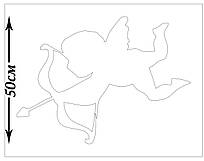 Трафарет для рідких шпалер - Ангелок