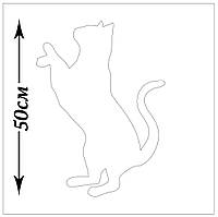 Трафарет для рідкіх шпалер - Кіт