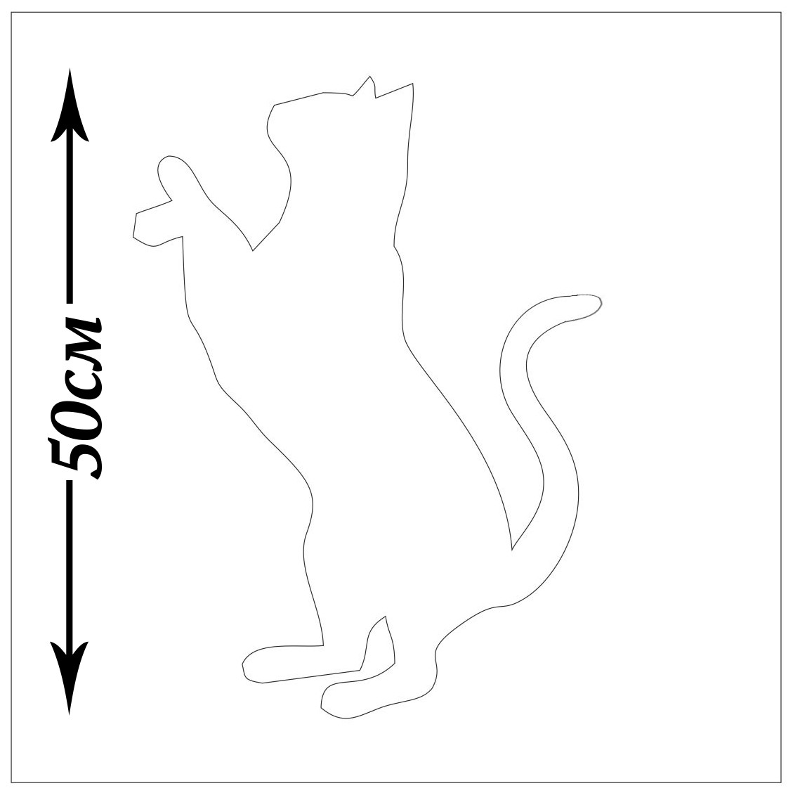 Трафарет для рідкіх шпалер - Кіт