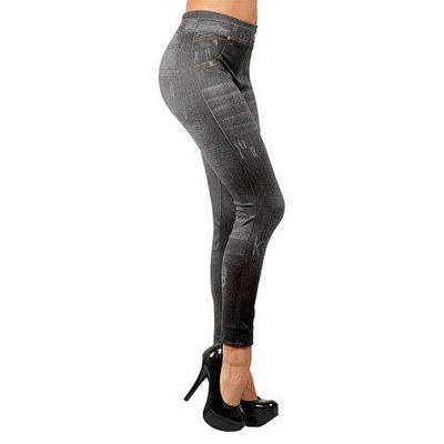 Стягувальні легінси лосини Slimn Lif Jeggings, джинси чорні 150760 Сірий