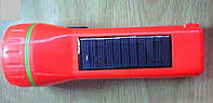 Фонарик лампа аккумуляторный на солнечной батарее и от сети 220.