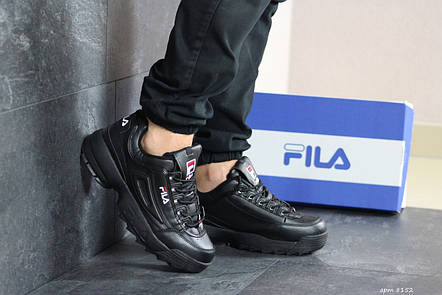Чоловічі кросівки Fila,чорні, фото 2
