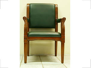 Крісло для конференцій Венеція комбінована шкіра люкс Зелена (Діал ТМ), фото 2