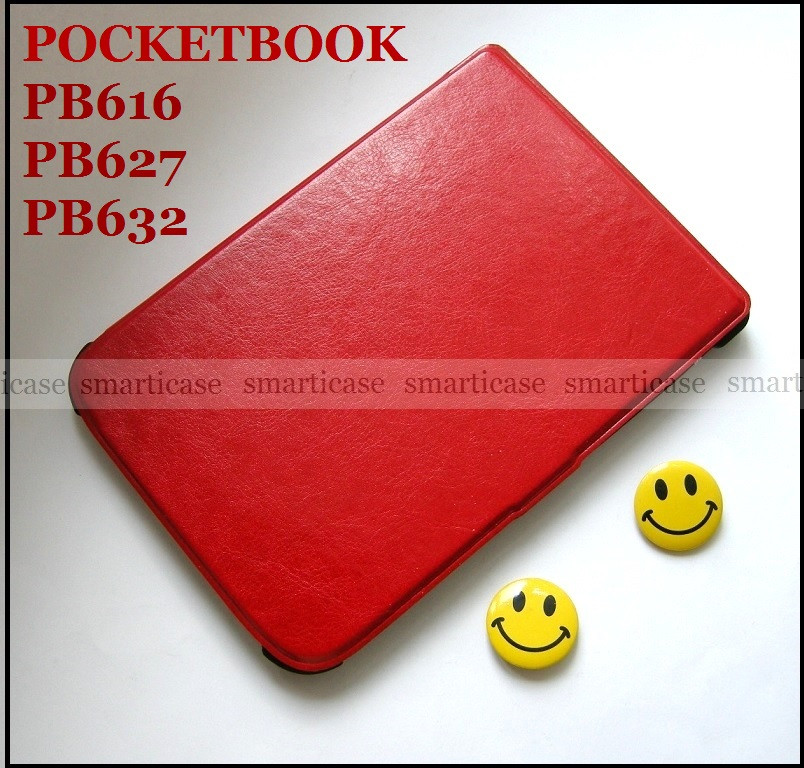 Женский красный чехол обложка для Pocketbook 616, 627, 632 в коже PU + TPU - фото 1 - id-p1011551384