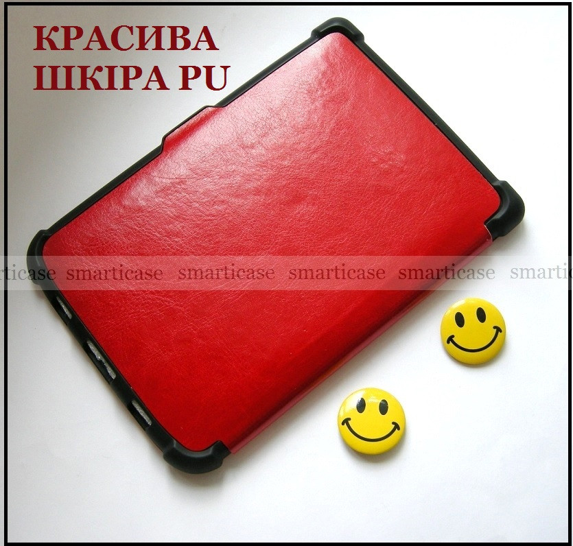 Женский красный чехол обложка для Pocketbook 616, 627, 632 в коже PU + TPU - фото 4 - id-p1011551384