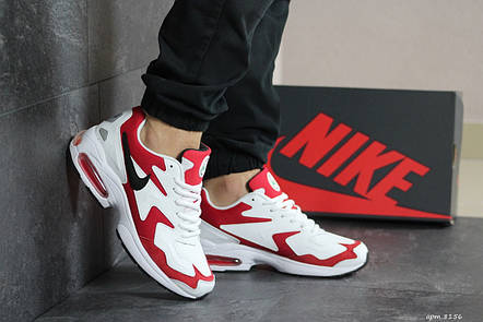Кросівки чоловічі Nike Air Max 2,білі з червоним 41р, фото 2
