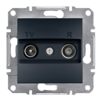 TV-SAT Розетка EPH3400371 прохідна. (8dB) ASFORA Schneider Electric Антрацит