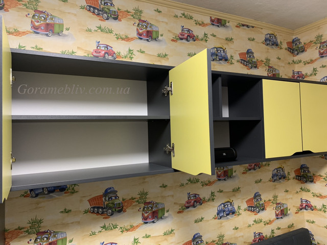 На фото : полка навесная детской комнаты "Тетрис" 