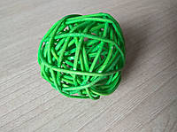Шарики ротанговые зеленые для декора и рукоделия 5см (Шарики из ротанга)
