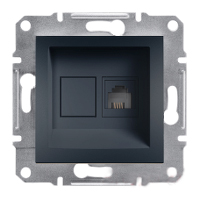 Розетка EPH4100171 телефонна 4 контакту ASFORA Schneider Electric Антрацит