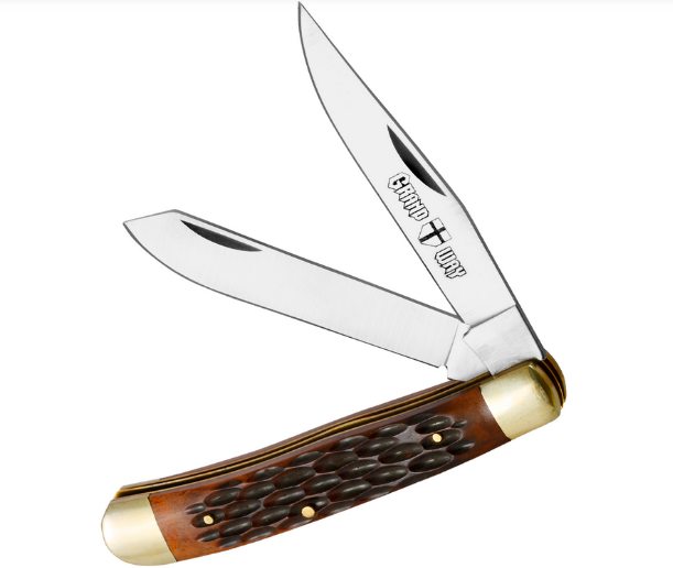 Ніж складаний класичний і багатофункціональний з двома лезами, фото 1