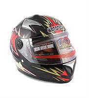 Мотошолом дитячий інтеграл MoтоTech LY-908/909 чорний розмір S (об'єм 50 см)