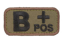 Naszywka BloodType : B+POS - forest [MIL-SPEC MONKEY] (для страйкболу)