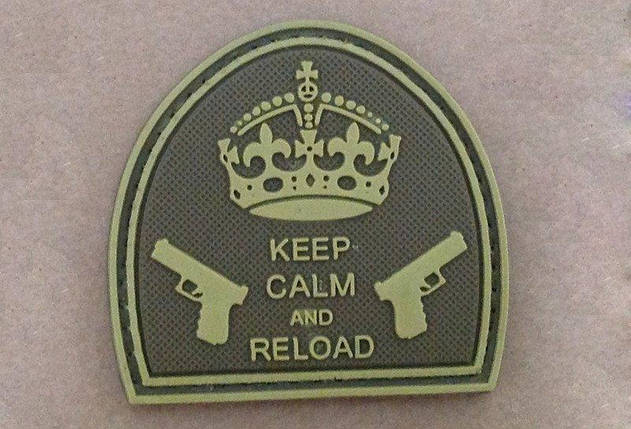 Naszywka - Keep Calm And Reload - Tan [GFC Tactical] (для страйкболу), фото 2