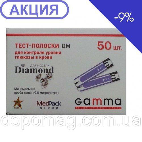Тест-смужки GAMMA DM для глюкометра GAMMA DIAMOND (50 шт.)