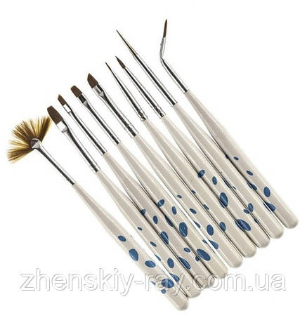 Набір пензлів для малювання Yre Nail Art Brush, 9 шт., фото 2