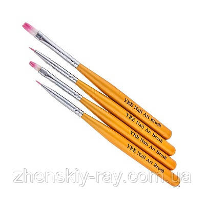 Набір пензлів для малювання Yre Nail Art Brush, 4 шт., фото 2