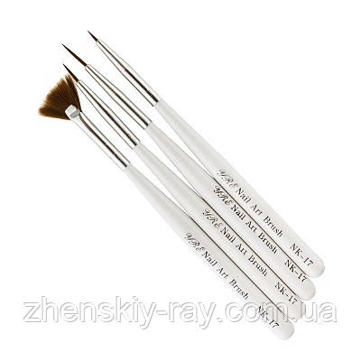 Набір пензлів для малювання YRE Nail Art Brush NK-17, 4 шт., фото 2