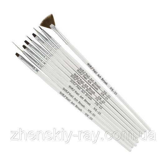 Набор кистей для рисования с дотсом Yre Nail Art Brush NK-23, 9 шт. - фото 1 - id-p33954198