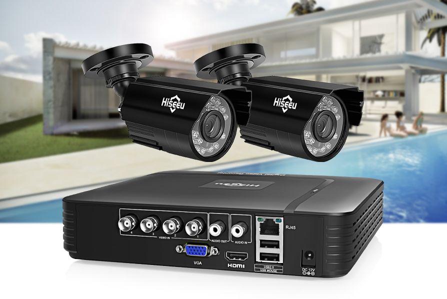 Комплект Full HD відеоспостереження AHD Hiseeu AKIT-2AHBB12 на 2 камери реєстратор і дроти