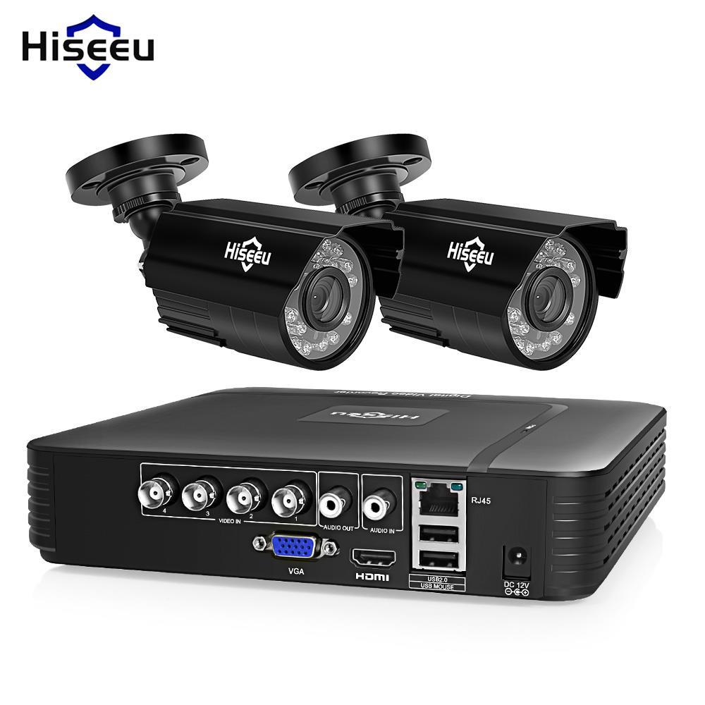 Комплект Full HD відеоспостереження AHD Hiseeu AKIT-2AHBB12 на 2 камери реєстратор і дроти