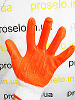 Рукавиці (рукавиці) "Вампірки". Стрейч з латексним покриттям, (оранжеві, сині) 12 пар/паковання