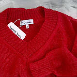Мохеровий светр з люрексом червоний, фото 6