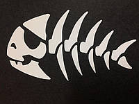 Флаг Пиратский Скелет Рыбы