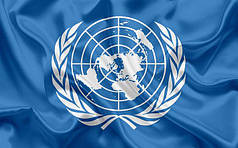 Прапор ООН Прапорна сітка, 1,5х1 м, Кишеня під держак