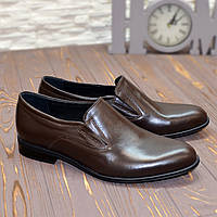 Мужские классические кожаные туфли, цвет коричневый