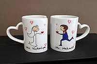 Парные чашки для влюбленных Mr&Mrs
