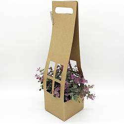Коробка збірна під квіти з віконцями