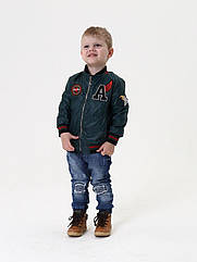 Дитяча куртка-бомбер для хлопчика на ріст 104-122 см